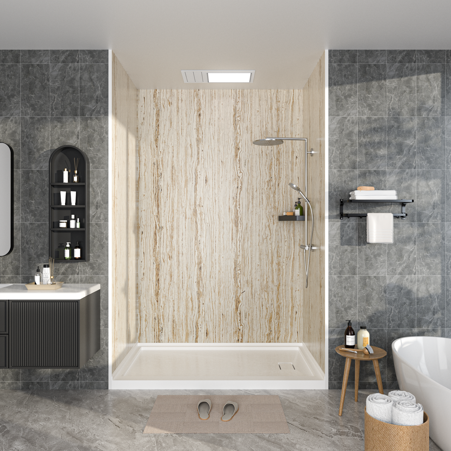 Flat Shower Wall Panels - Matte Finish