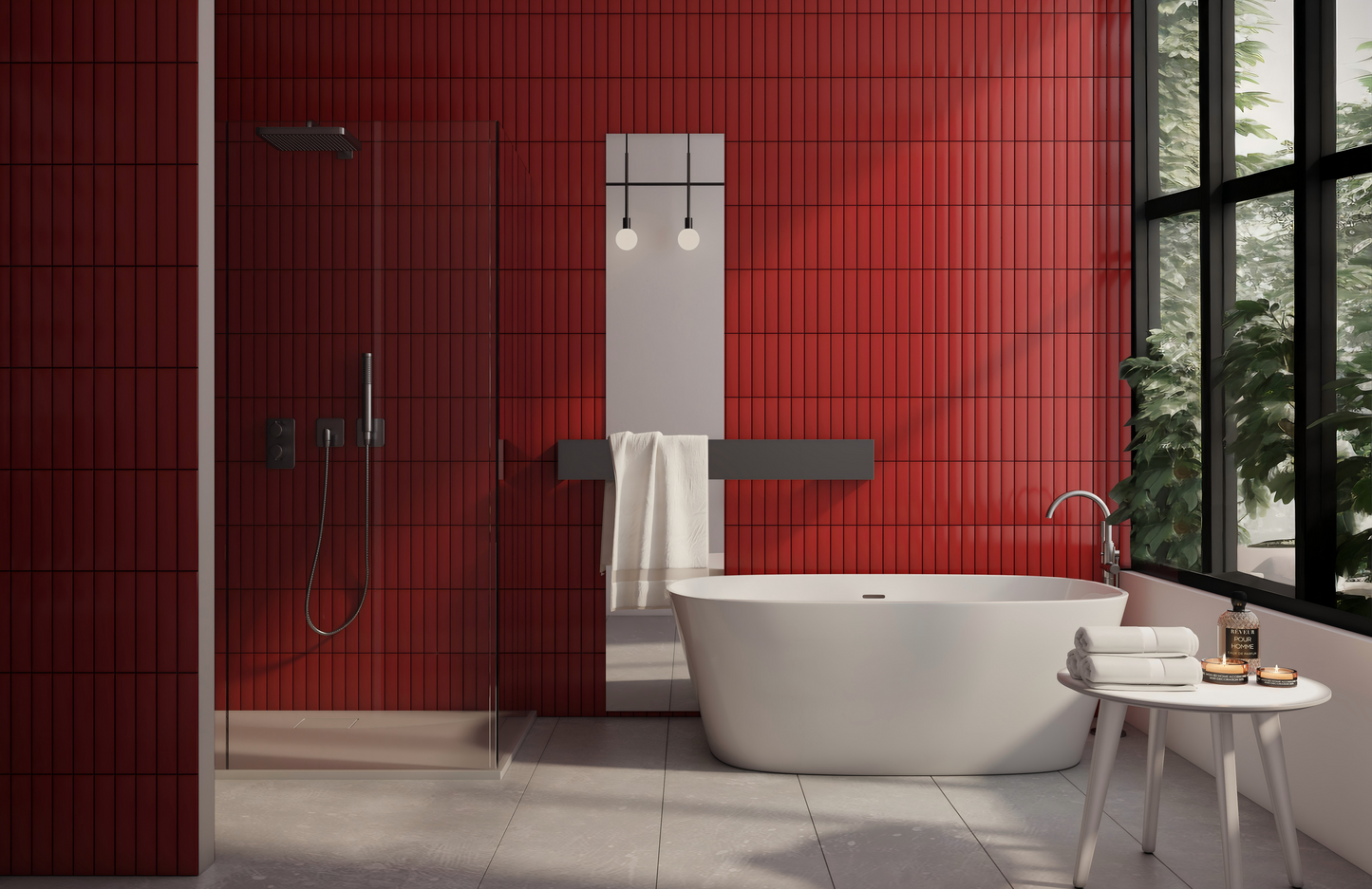 Vertical Lines Bathroom Wall Panels