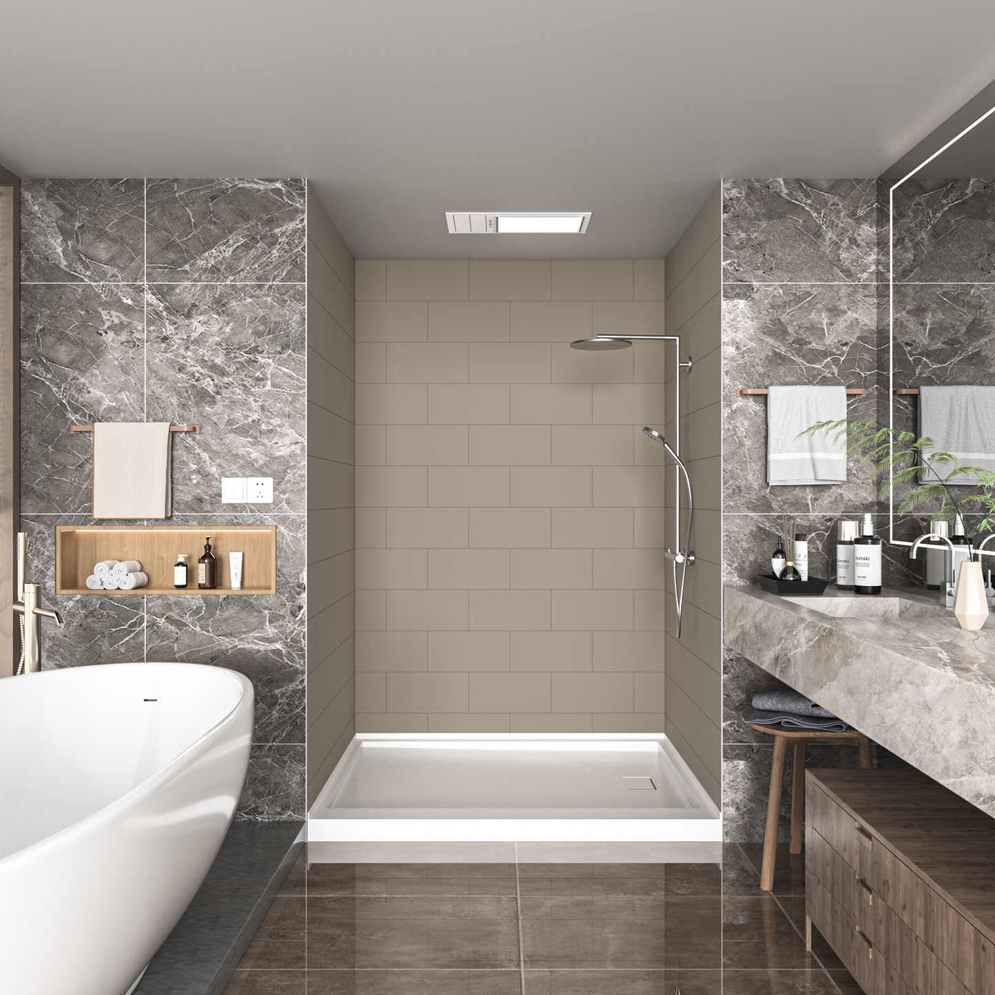 Medium Subway Tile Wall Panels - Matte Finish