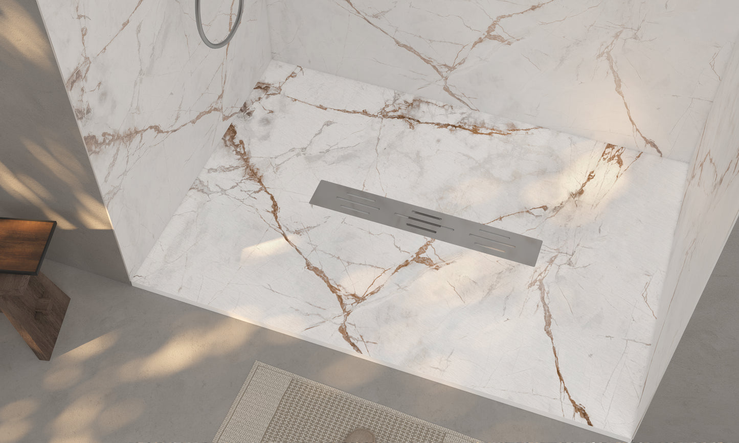 Shower Base with Center Drain (No Flange)