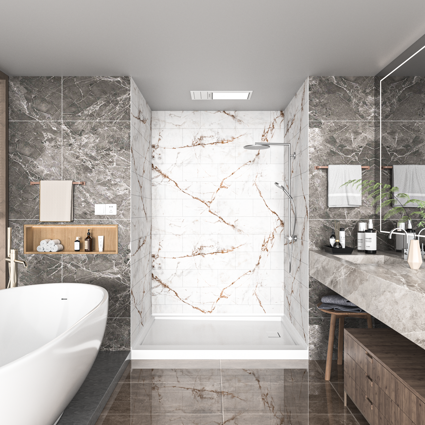 Medium Subway Tile Wall Panels - Matte Finish