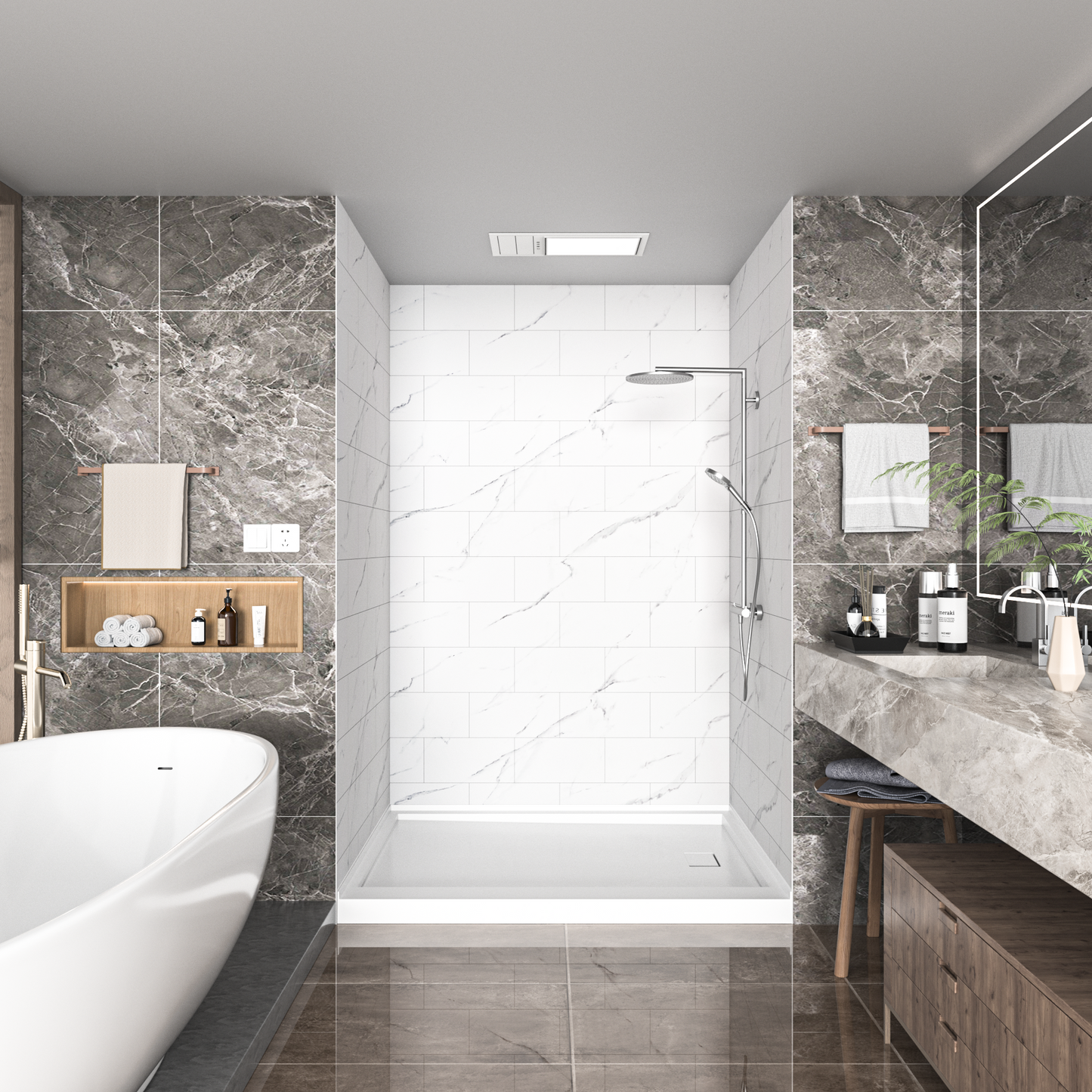 Medium Subway Tile Wall Panels - Matte Finish