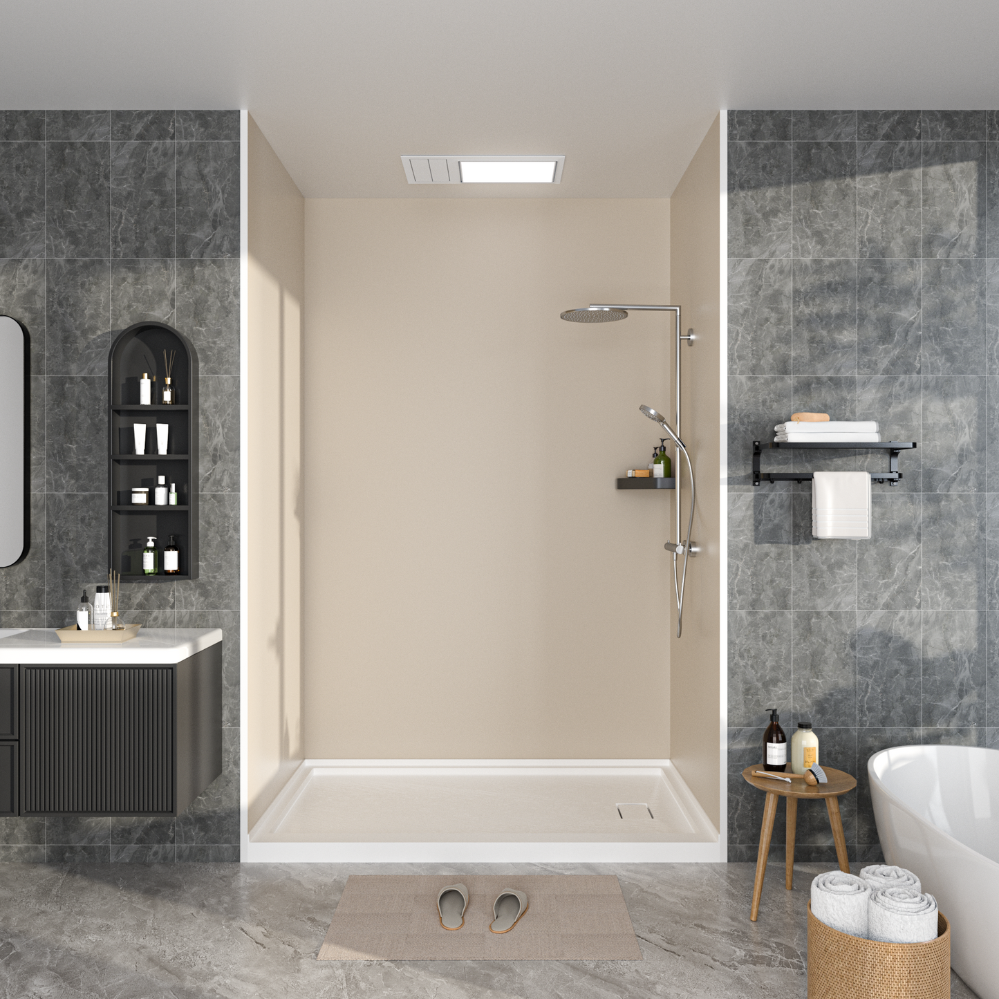 Flat Shower Wall Panels - Matte Finish