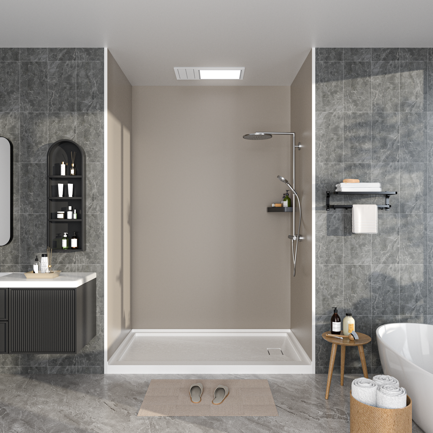 Flat Shower Wall Panels - Matte Finish