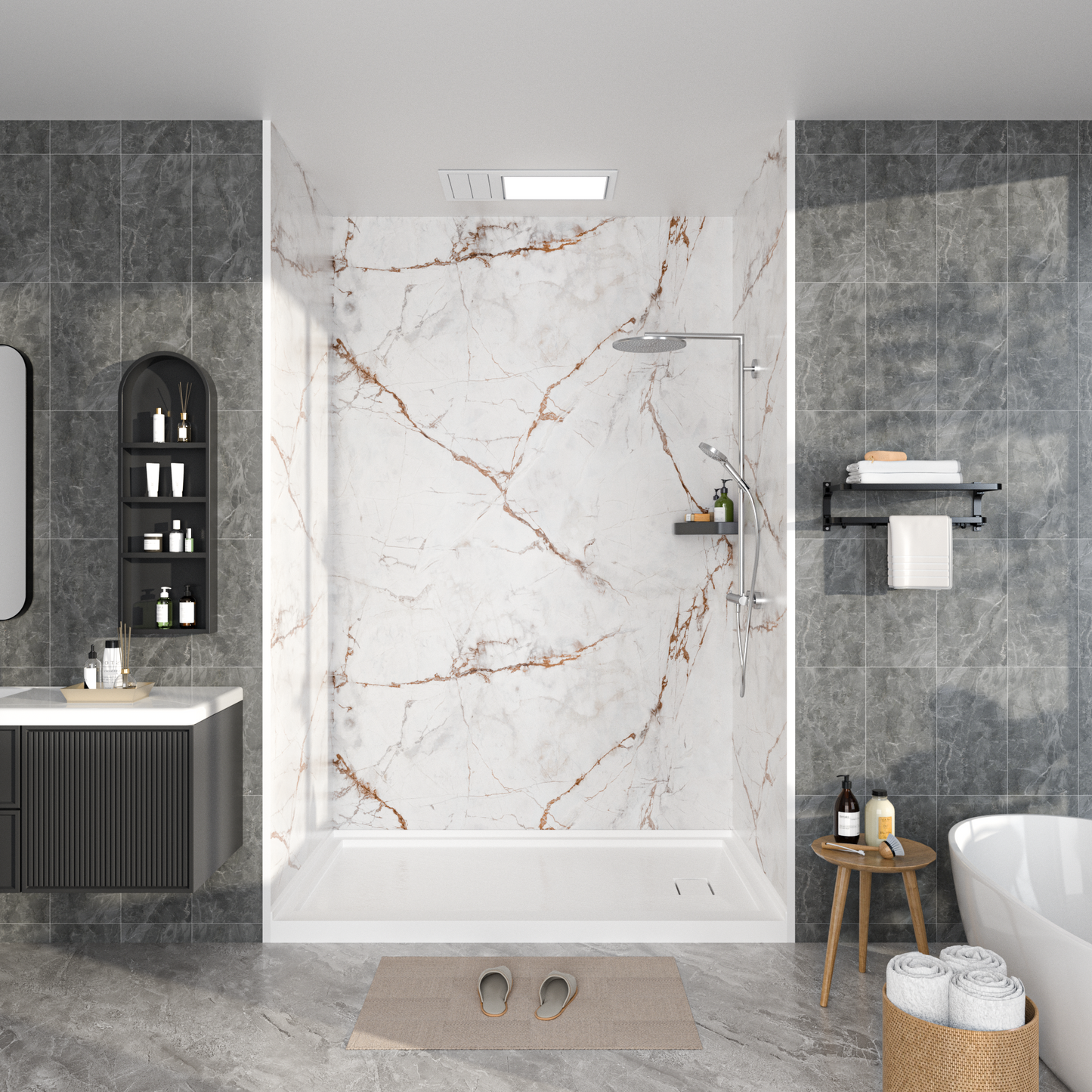 Flat Shower Wall Panels - Matte Finish