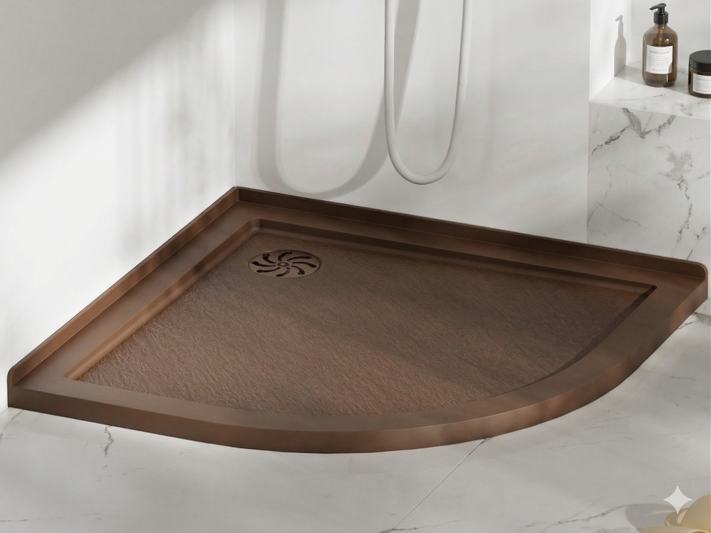 Pure color Fan-shaped Base (With Corner Drain)