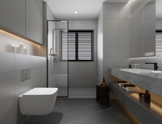 Horizontal Large Subway Tile Bathroom Wall Panels