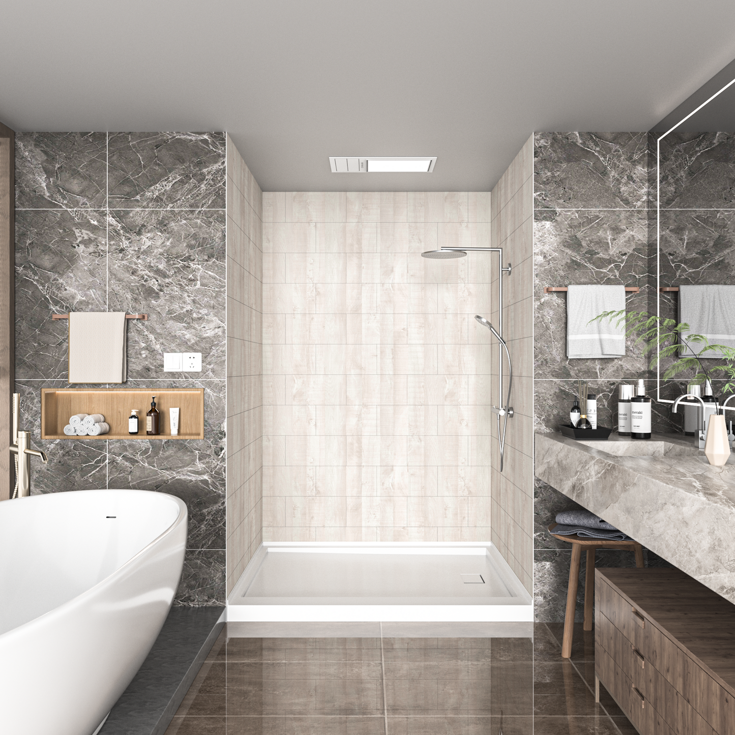 Medium Subway Tile Wall Panels - Matte Finish
