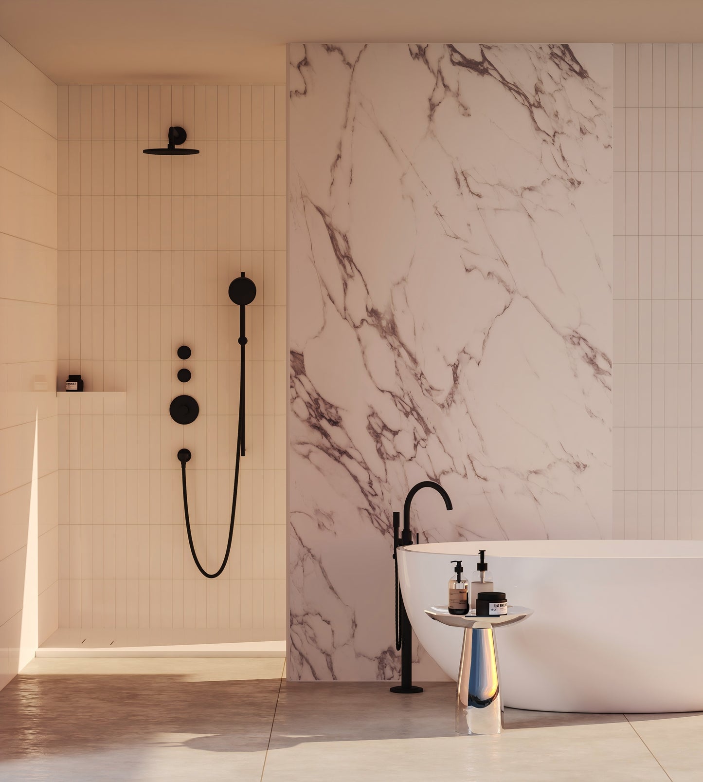 Vertical Lines Bathroom Wall Panels